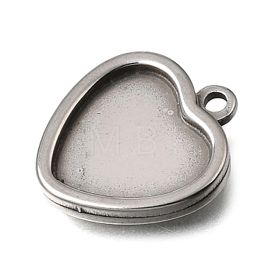 304 Stainless Steel Pendant Cabochon Settings STAS-F365-01B-P-1