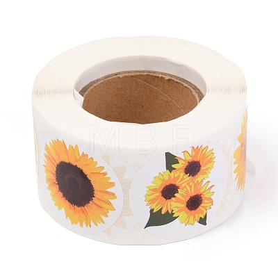 Sunflower Theme Paper Stickers X-DIY-L051-001-1