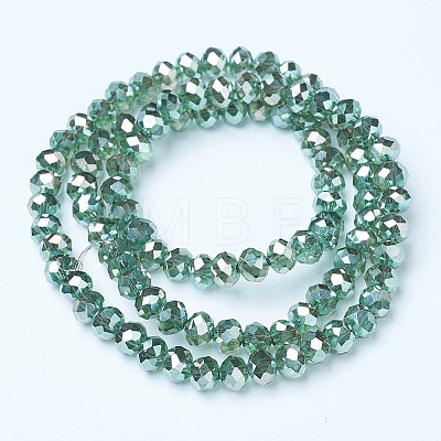 Electroplate Glass Beads Strands EGLA-A034-T3mm-C01-1