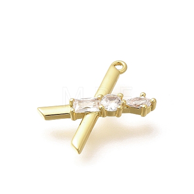 Brass Micro Pave Cubic Zirconia Pendants KK-M310-01G-24-1