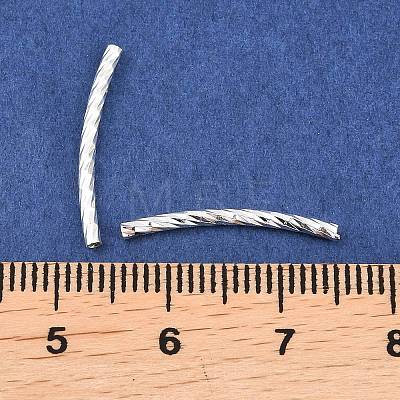 Brass Texture Curved Tube Beads KK-H250-01B-S-1