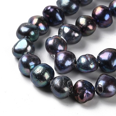 Natural Cultured Freshwater Pearl Beads Strands PEAR-E018-90-1