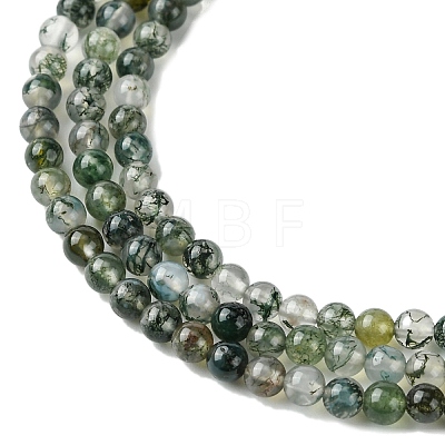 Natural Moss Agate Beads Strands G-K365-C06-01-1