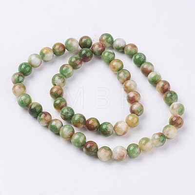 Jade Beads Strands G-D264-8mm-XH12-1
