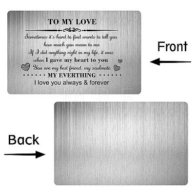 Rectangle 201 Stainless Steel Custom Blank Thermal Transfer Wallet Card DIY-WH0252-020-1