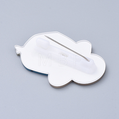 Acrylic Safety Brooches JEWB-D006-A04-1
