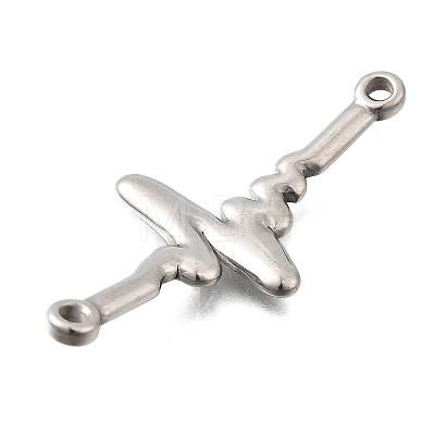 304 Stainless Steel Connector Charms STAS-Q362-07B-P-1