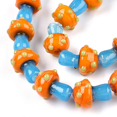 Handmade Lampwork Beads Strands X-LAMP-N024-09G-1