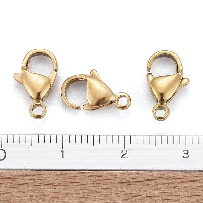 Ion Plating(IP) 304 Stainless Steel Lobster Claw Clasps STAS-H353-D-02G-1
