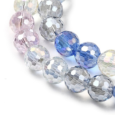 Electroplate Glass Beads Strands EGLA-D300-06-8mm-03-1