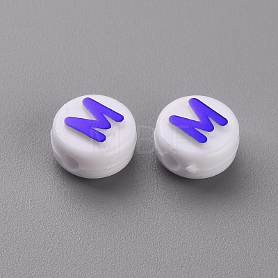 Opaque White Acrylic Beads MACR-N008-45E-1