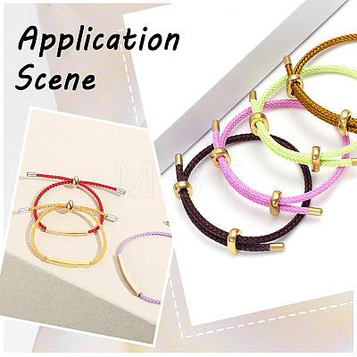 60Pcs 3 Styles Brass Cord Ends KK-CN0003-44S-1