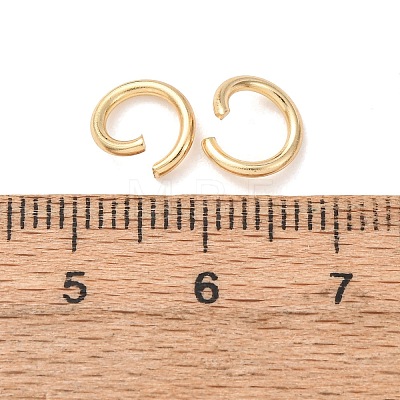 Brass Open Jump Rings KK-G604-08G-12-1