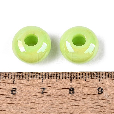 Opaque Acrylic European Beads OACR-E033-19F-1