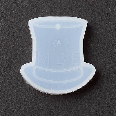 Costume Top Hat Pendant Silicone Molds DIY-K054-02-1