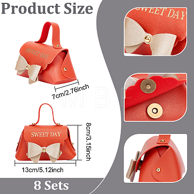 Foldable Imitation Leather Wedding Candy Magnetic Bags CON-WH0084-48G-03-1