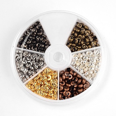6 Color Iron Crimp Beads Covers IFIN-X0045-4mm-NF-B-1