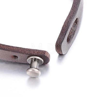 Leather Cord Bracelets BJEW-P099-13A-1