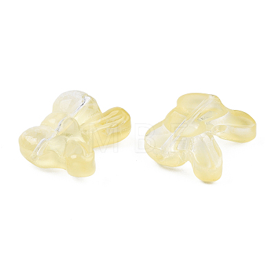 Transparent Spray Painted Glass Beads LS-GLAA-N035-025-C07-1