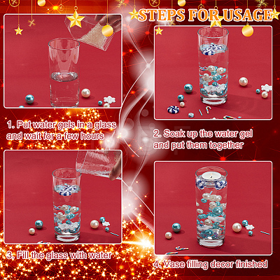 Christmas Vase Fillers for Centerpiece Floating Pearls Candles DIY-BC0009-70-1