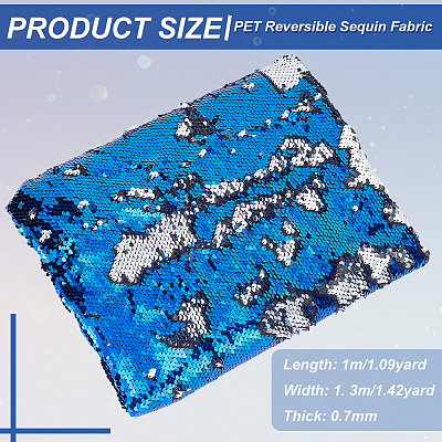 PET Reversible Sequin Fabric DIY-WH0320-66A-1