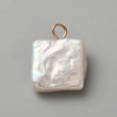 Natural Baroque Keshi Pearl Charms KK-CJC0025-001G-06-1