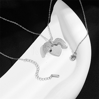 Brass Micro Pave Cubic Zirconia Openable Blank Locket Pendant Necklaces for Engraved Name FS-WG25E25-02-1
