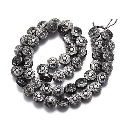 Electroplate Non-magnetic Synthetic Hematite Beads Strands G-T061-184B-1