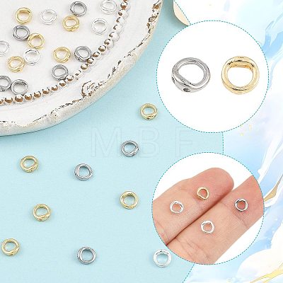 18Pcs Brass Ring Charm Connectors KK-FS0002-16G-1