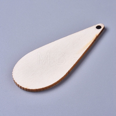 Unfinished Blank Poplar Wood Big Pendants WOOD-D021-13-1