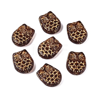 Owl Glass Beads GLAA-T025-65M-03-1