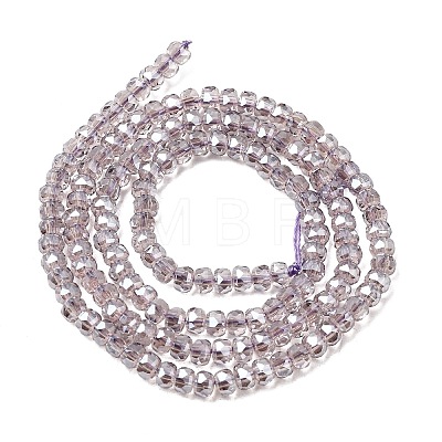 Electroplate Glass Beads Strands GLAA-Q105-03M-1