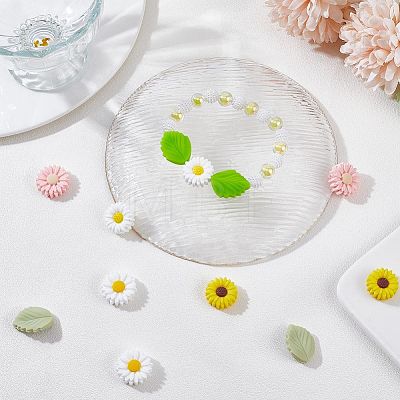 12Pcs 6 Style Food Grade Eco-Friendly Silicone Beads SIL-SC0001-21-1