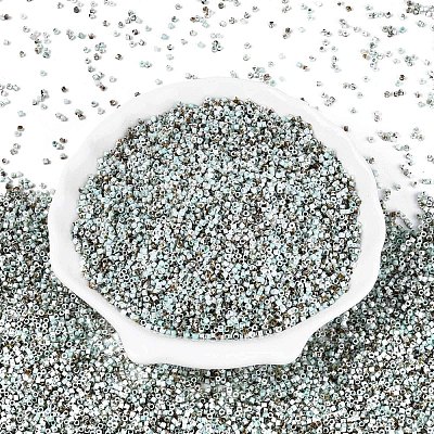 Spray Painted Picasso Cylinder Glass Seed Beads GLAA-T028-12A-08-1