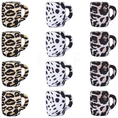 12Pcs 3 Colors Cup Silicone Focal Beads SIL-SZ0001-23-1
