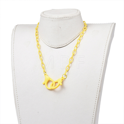 Personalized ABS Plastic Cable Chain Necklaces NJEW-JN03254-04-1