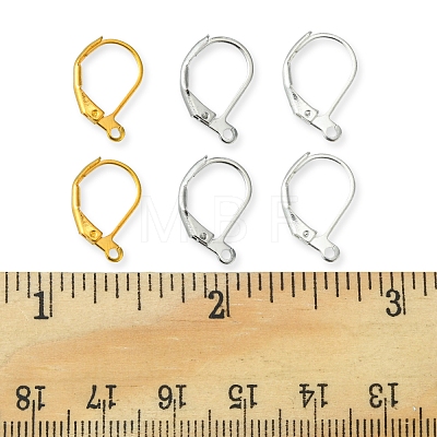 60Pcs 3 Colors Brass Leverback Earring Findings KK-FS0001-16-1