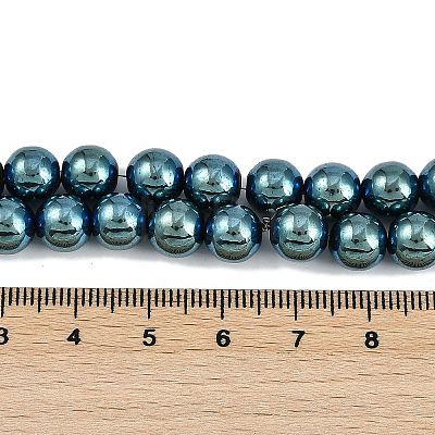 Electroplated Synthetic Magnetic Hematite Beads Strands G-G174-L01-1