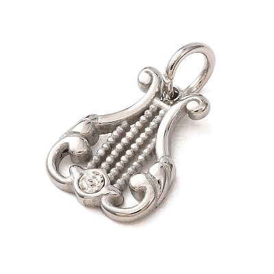 304 Stainless Steel Rhinestone Pendants RB-CBA1537-03P-1