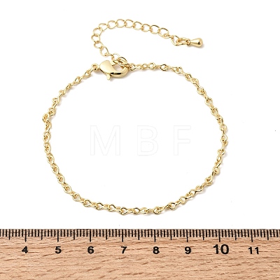 Brass Infinity Link Chain Bracelets for Women BJEW-F531-01G-1