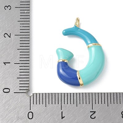 Brass Enamel Pendants KK-E093-03G-G-01-1