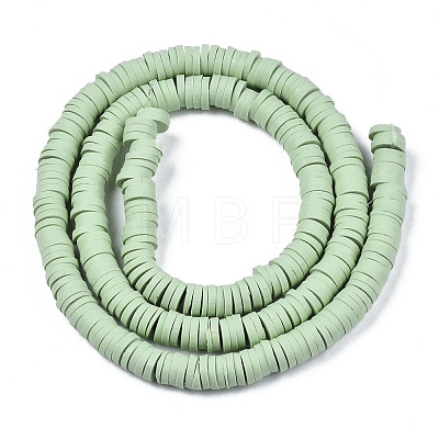 Handmade Polymer Clay Beads Strands CLAY-R089-6mm-157-1