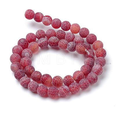 Natural & Dyed Crackle Agate Bead Strands G-T056-6mm-05-1