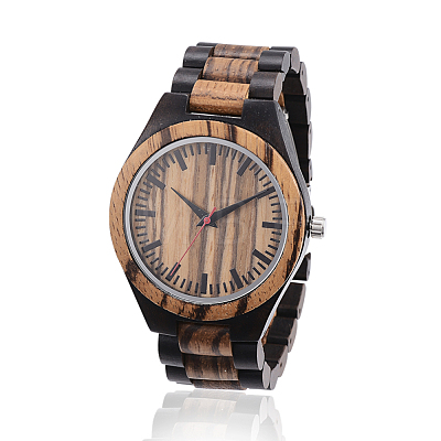 Ebony & Zebrano Wood Wristwatches WACH-H036-54-1