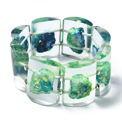 Dyed Natural Dolomite & Synthetic Opal Stretch Bracelets BJEW-G702-04B-1