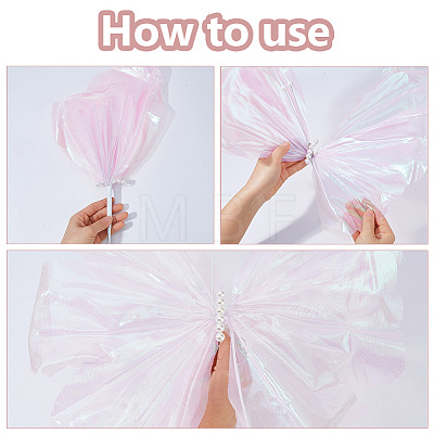 8Pcs 2 Styles Gauze Imitation Butterfly DIY-DC0004-34-1