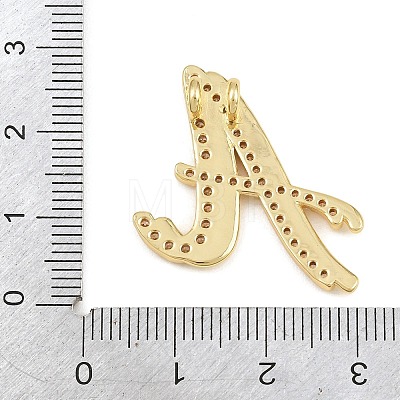 Brass Micro Pave Clear Cubic Zirconia Pendants CU-CBA8481-01G-A-1