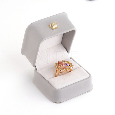 PU Leather Ring Gift Boxes LBOX-L005-A02-1