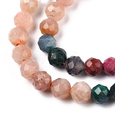 Natural & Synthetic Mixed Gemstone Beads Strands G-D080-A01-01-11-1