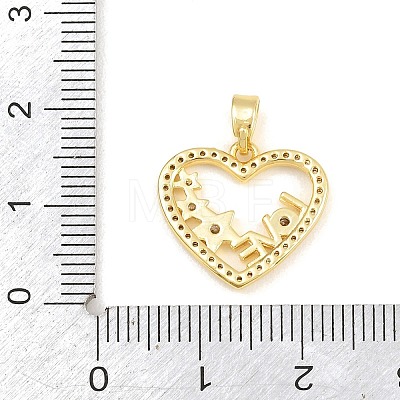Brass Micro Pave Clear Cubic Zirconia Pendants CU-CBA9B49-01B-G-1